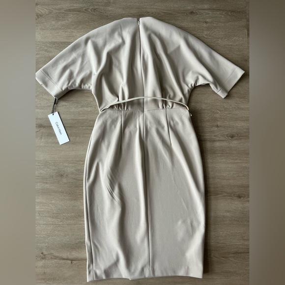 Calvin Klein Tan Belted Dress SZ 4 NWT - Picture 8 of 9